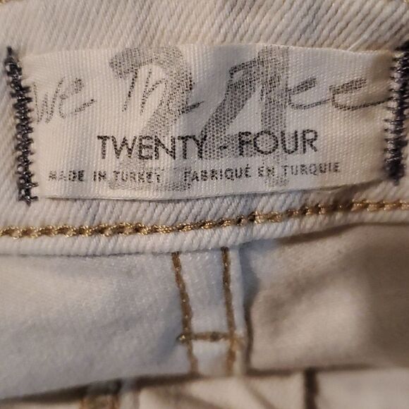 Free People high rise raw hem ivory jeans NWT size 24 - Picture 9 of 10